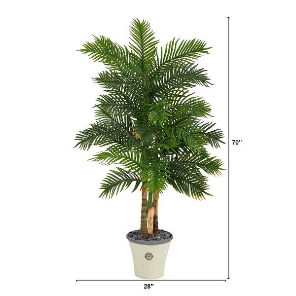 70" Areca Palm Artificial Tree in Decorative Planter (Real Touch) Bed
